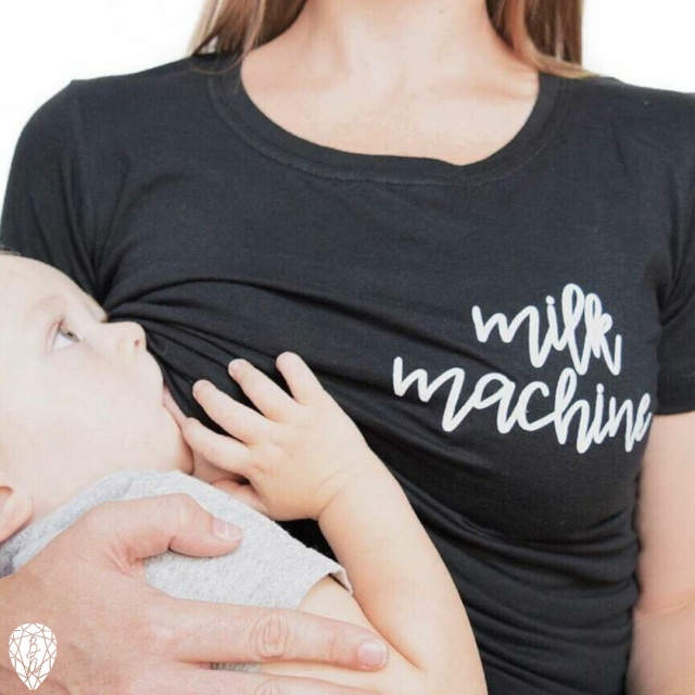 Milk Machine Breastfeeding Shirt Motherhood Shirt New Mom T