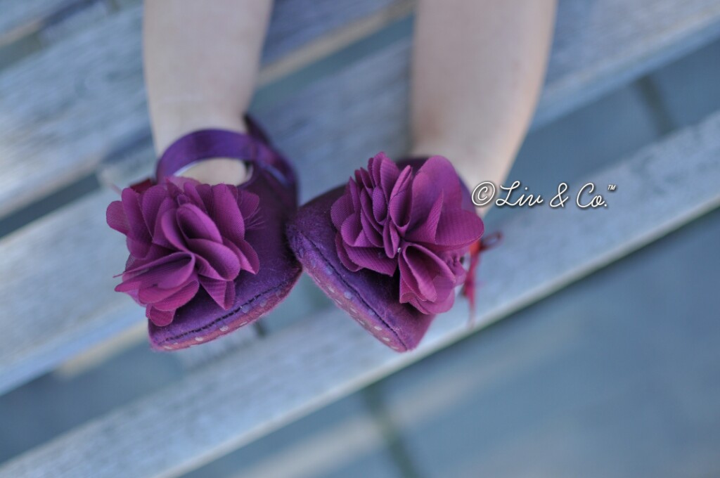 lavender baby shoes