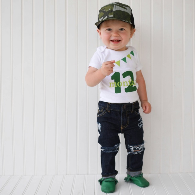 One Year Old Boy Birthday Outfit - 12 Month Milestone Outfit
