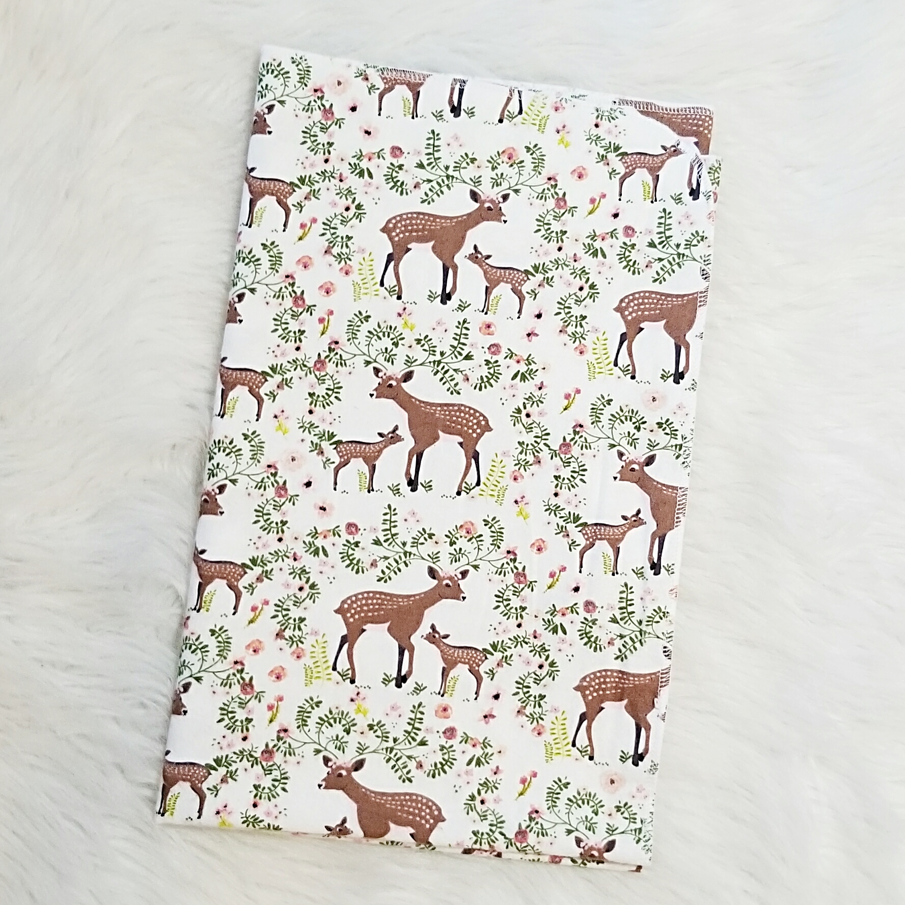 Personalized Baby Blanket-Deer Antler-Floral Blanket For Girls