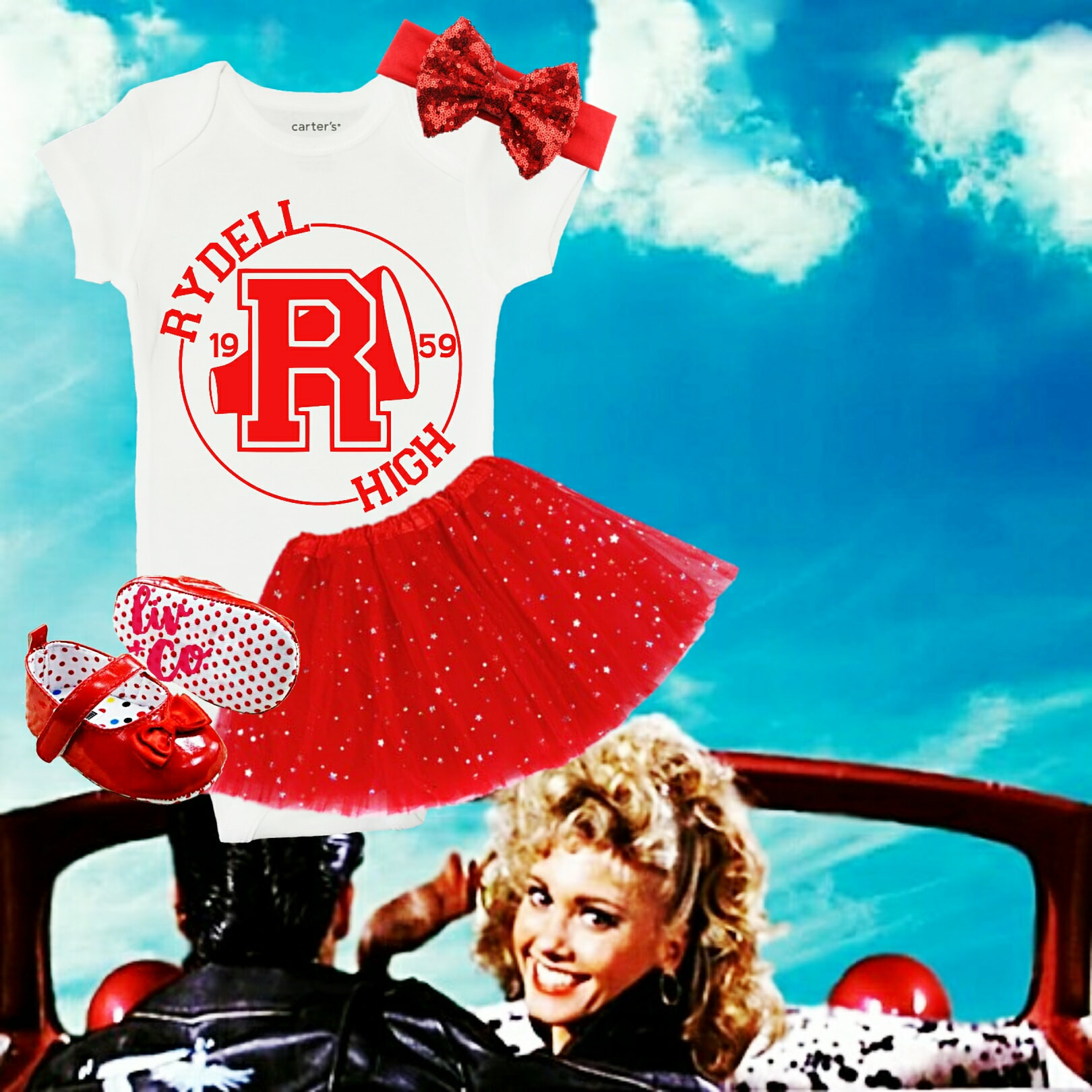 Halloweencostumes.com One Size Grease Rydell High Cheerleader